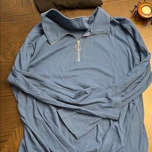 Blue Quarter-Zip Pullover